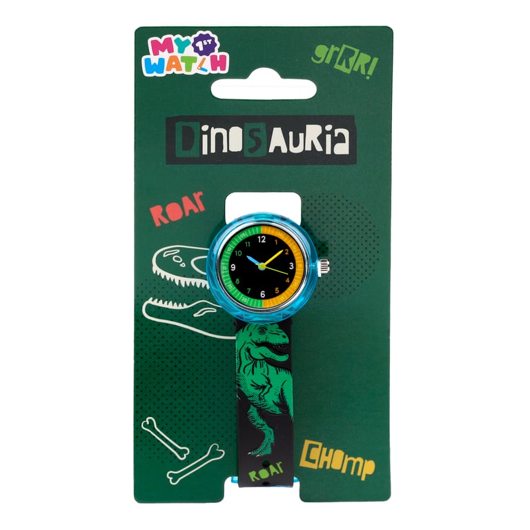 Analogue Watch - Dinosauria PVC Metal CE Marked Battery Included