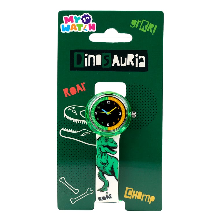 Analogue Watch - Dinosauria PVC Metal CE Marked Battery Included
