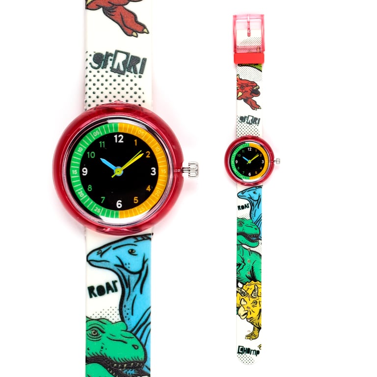 Analogue Watch - Dinosauria PVC Metal CE Marked Battery Included