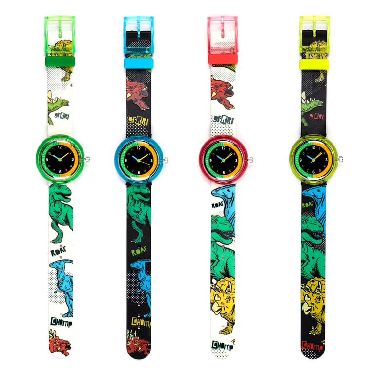Analogue Watch - Dinosauria PVC Metal CE Marked Battery Included