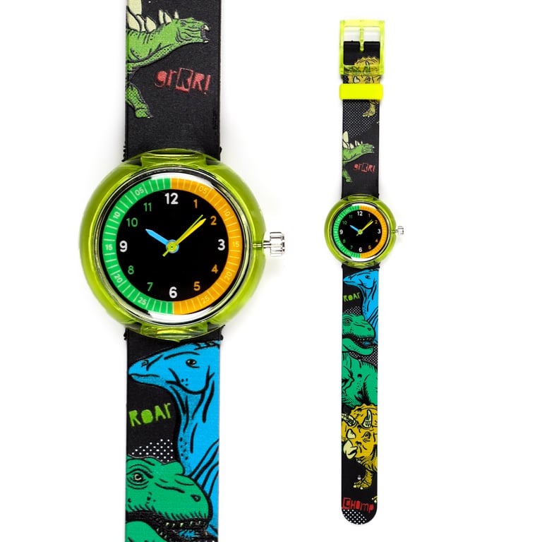 Analogue Watch - Dinosauria PVC Metal CE Marked Battery Included
