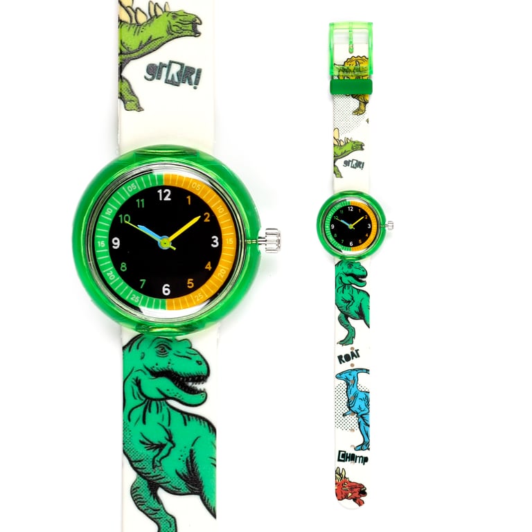 Analogue Watch - Dinosauria PVC Metal CE Marked Battery Included