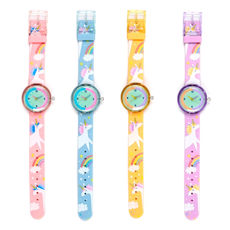 Analogue Unicorn Magic Watch - PVC Metal Design with LR626 Battery Included, CE/UKCA Marked
