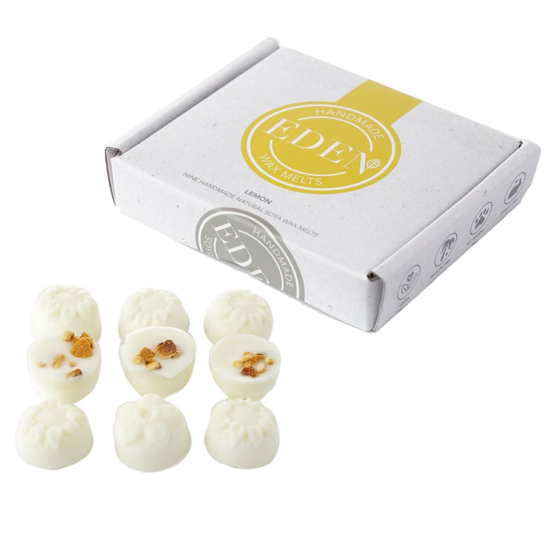 Eden Handmade Soya Wax Melt Set of 9 - Lemon (Vegan & Palm Oil Free)