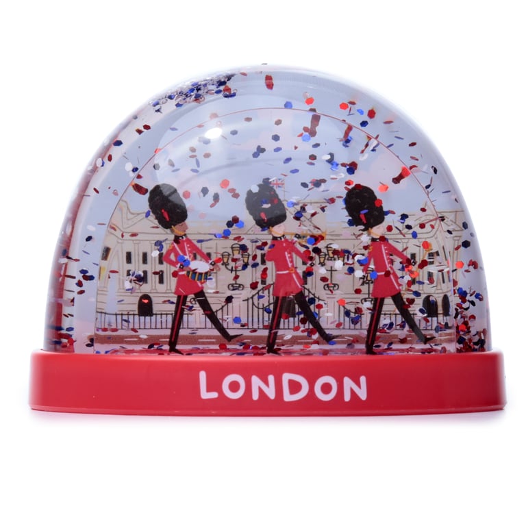 Collectable Snow Storm - Plastic London Guardsmen on Parade Decoration with Glitter