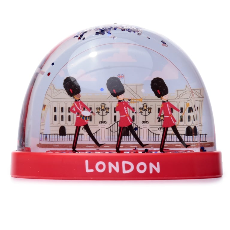 Collectable Snow Storm - Plastic London Guardsmen on Parade Decoration with Glitter
