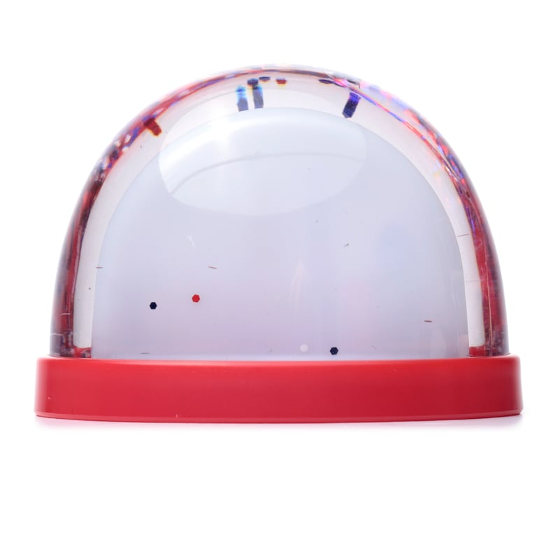 London Icons Collectible - Red Telephone Box with Glitter Finish (Medium) Snow Storm Edition Plastic Figurine
