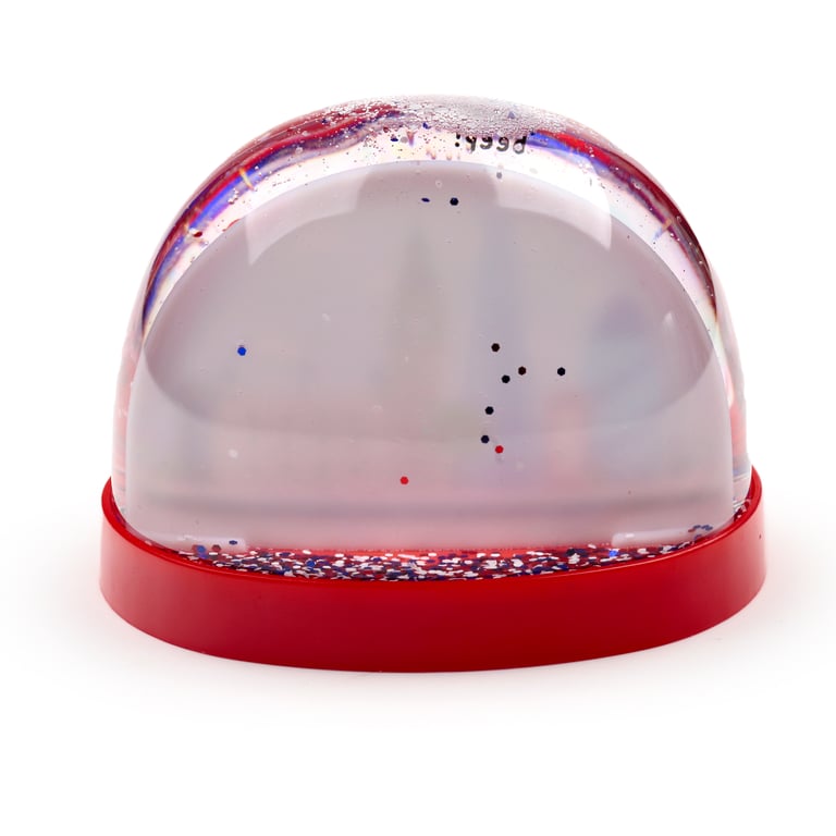 Collectable Snow Storm London Bus Souvenir - Plastic ABS & Glitter Collectible Decoration