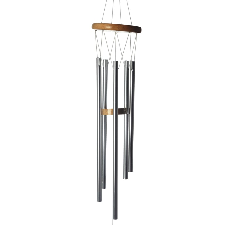 Decorative Metal Garden Wind Chime - 77cm Wooden & Metal Construction Outdoor Home Decor