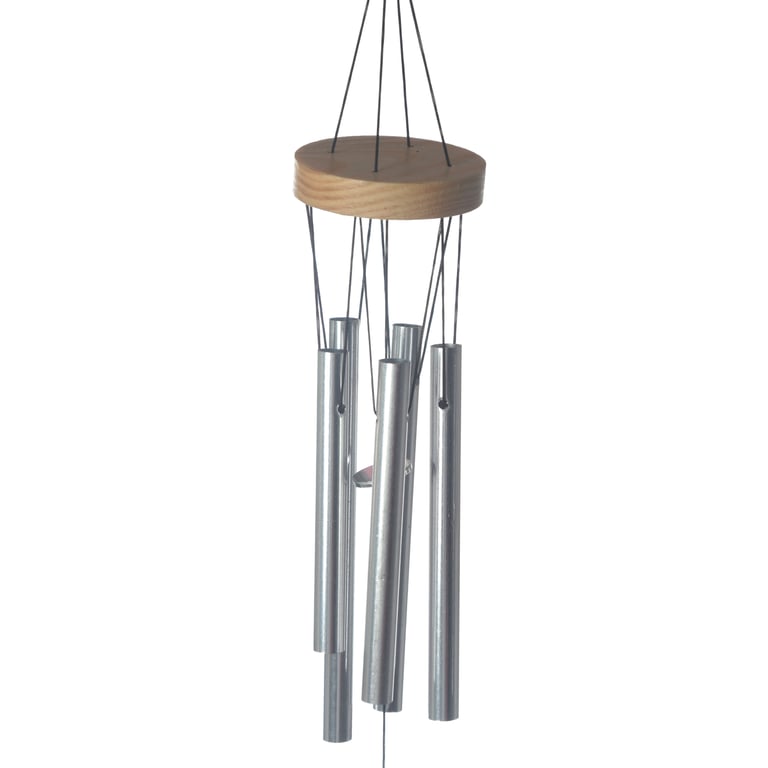 Decorative Metal Garden Wind Chime 37cm - Wooden and Metal Construction Outdoor Home Decoration