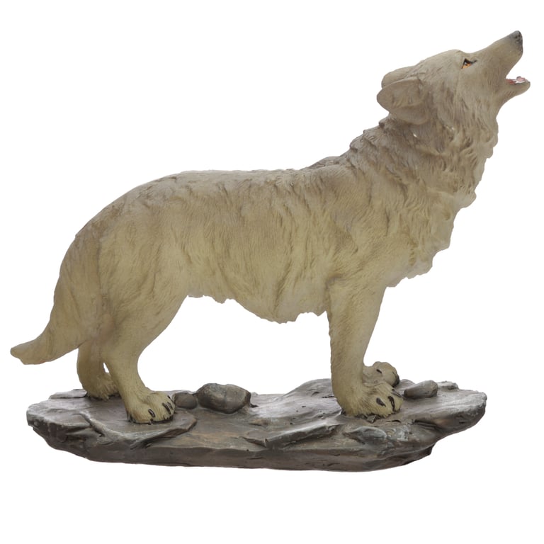 Moonlight Protector Resin Northern Wolf Figurine Home Decor Statue
