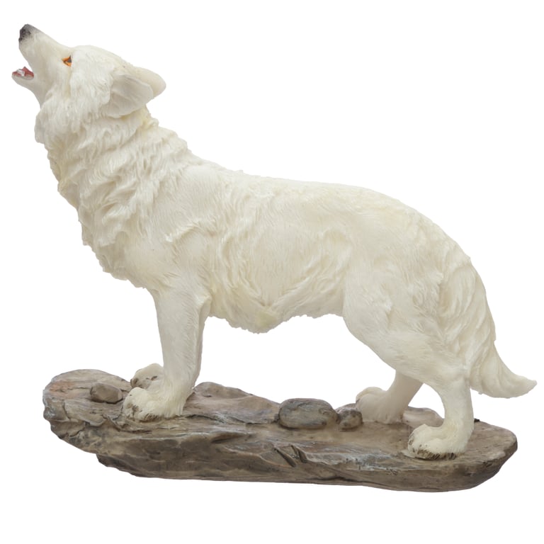 Resin Spirit of the Night North Protector Wolf Figurine - Home Decor Statue