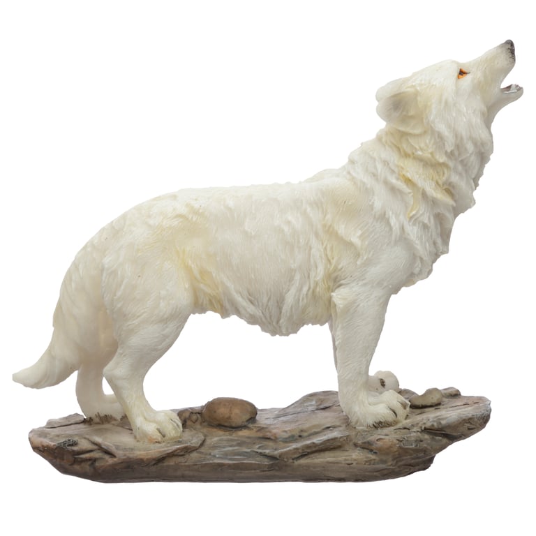 Resin Spirit of the Night North Protector Wolf Figurine - Home Decor Statue
