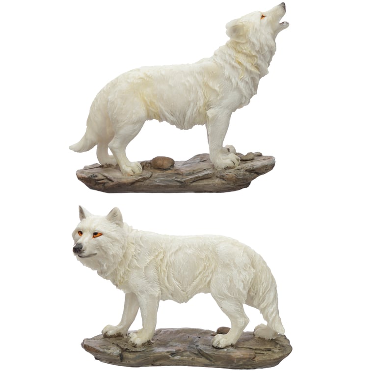 Resin Spirit of the Night North Protector Wolf Figurine - Home Decor Statue