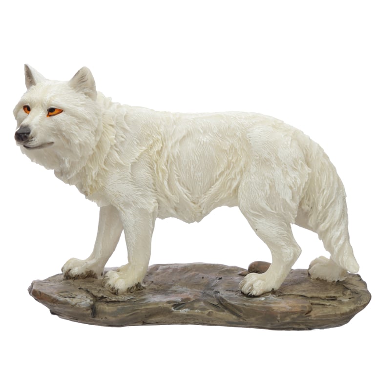 Resin Spirit of the Night North Protector Wolf Figurine - Home Decor Statue