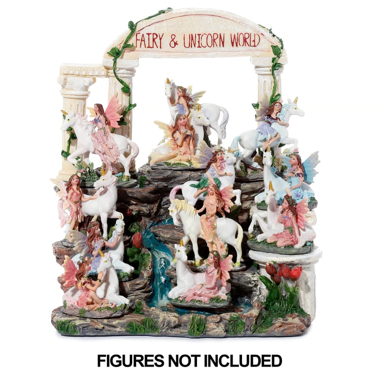 Cute Fairy Waterfall Resin Tiered Display Stand for Home Decor