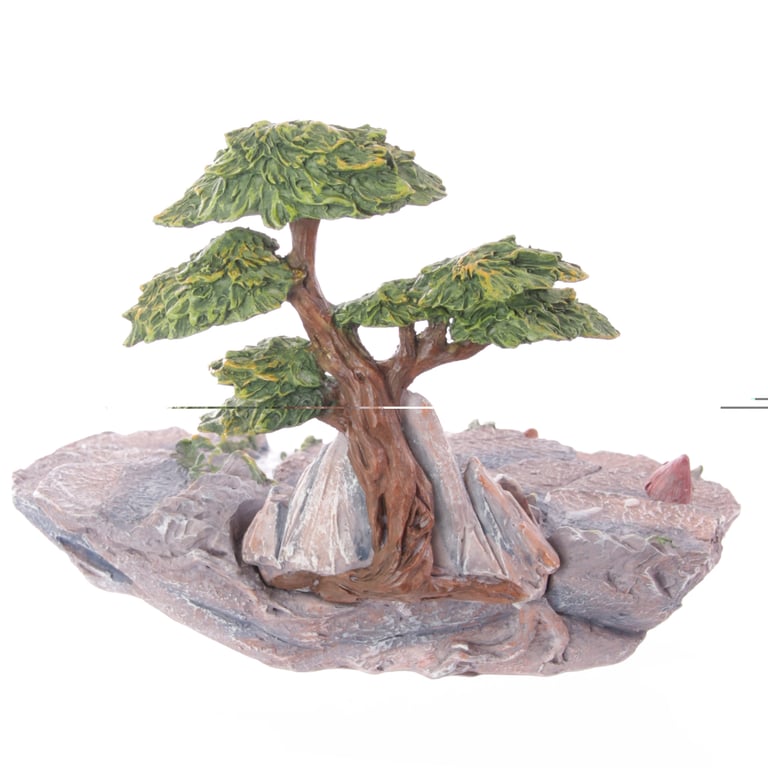 Tiered Resin Fairy Mountain Display Stand with Multi-Level Storage
