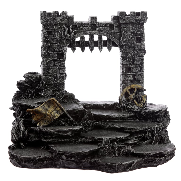 Castle Battleground Knight World Resin Tiered Display Stand for Figurines and Trinkets