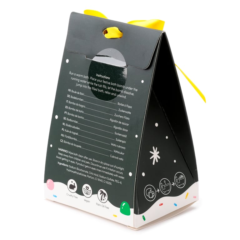 Christmas Gingerbread Lane Bath Bomb - Cruelty Free & Vegan Gift in Beautiful Box