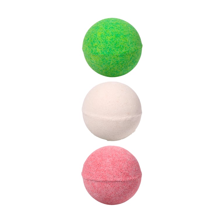 Handmade Christmas Gonk Bath Bomb Set - Vegan & Cruelty Free, 3 x 100g Fragrances: Holly Berry, Vanilla Cranberry & Frosted Pine