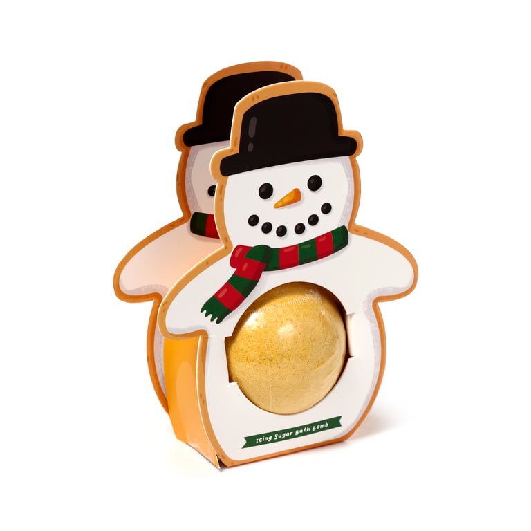 Handmade Christmas Gingerbread Bath Bomb - Cruelty Free & Vegan Gift Box Set