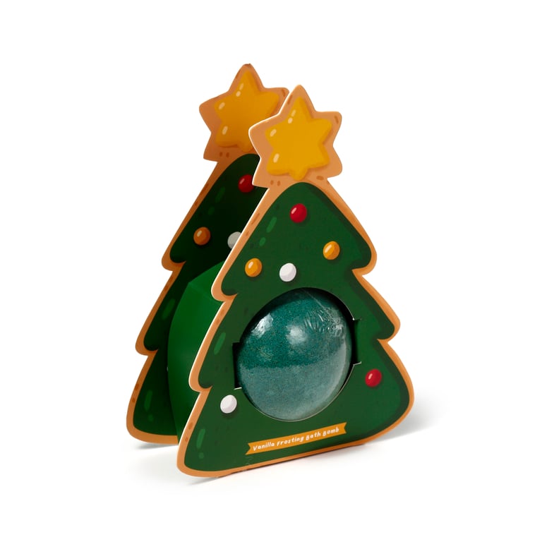 Handmade Christmas Gingerbread Bath Bomb - Cruelty Free & Vegan Gift Box Set