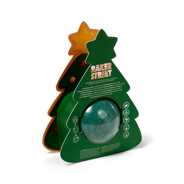 Handmade Christmas Gingerbread Bath Bomb - Cruelty Free & Vegan Gift Box Set