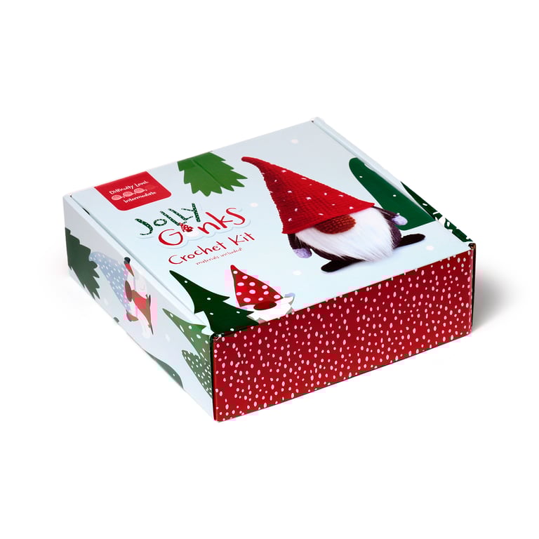 Christmas Gonk Crochet Kit - Polyester Wool, Hook and Stuffing Included