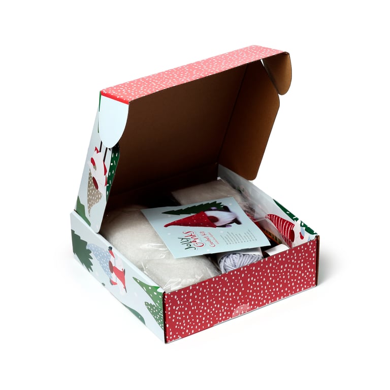 Christmas Gonk Crochet Kit - Polyester Wool, Hook and Stuffing Included