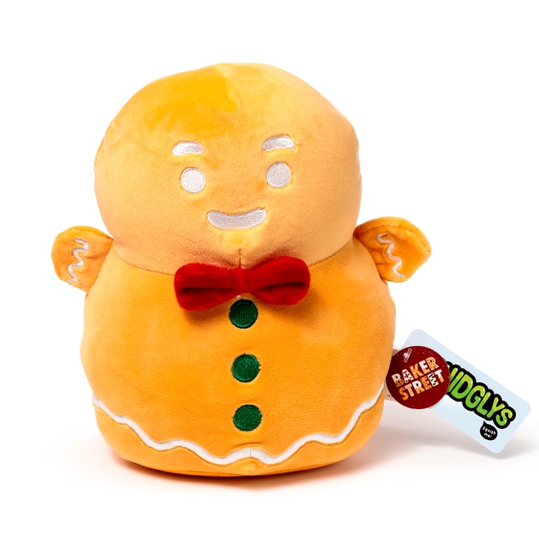 Baker Street Christmas Gingerbread Man Velboa Plush Toy - CE/UKCA Marked & EN71 Compliant