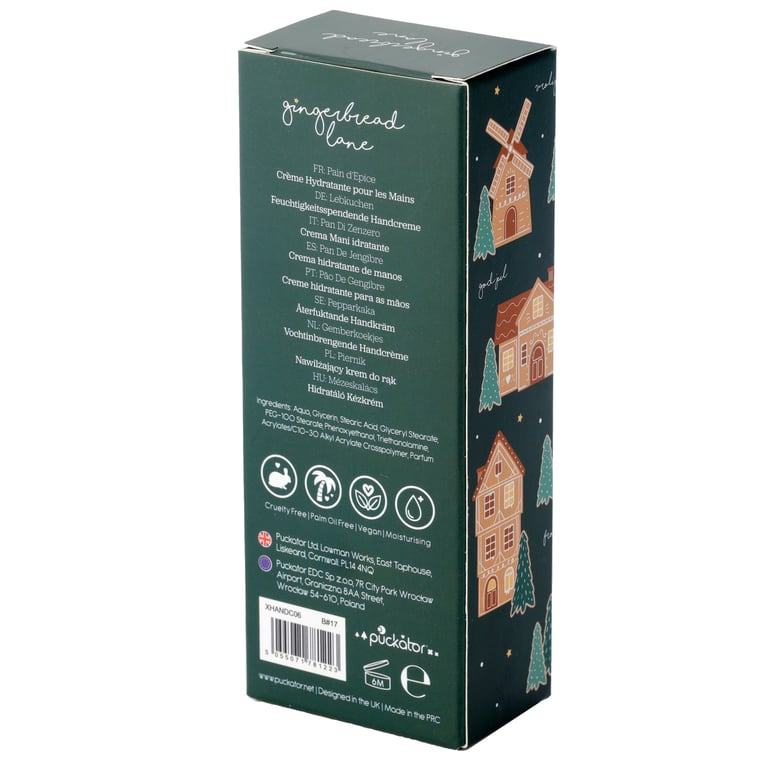 Vegan Moisturising Gingerbread Hand Cream 75ml - Cruelty & Palm Oil Free