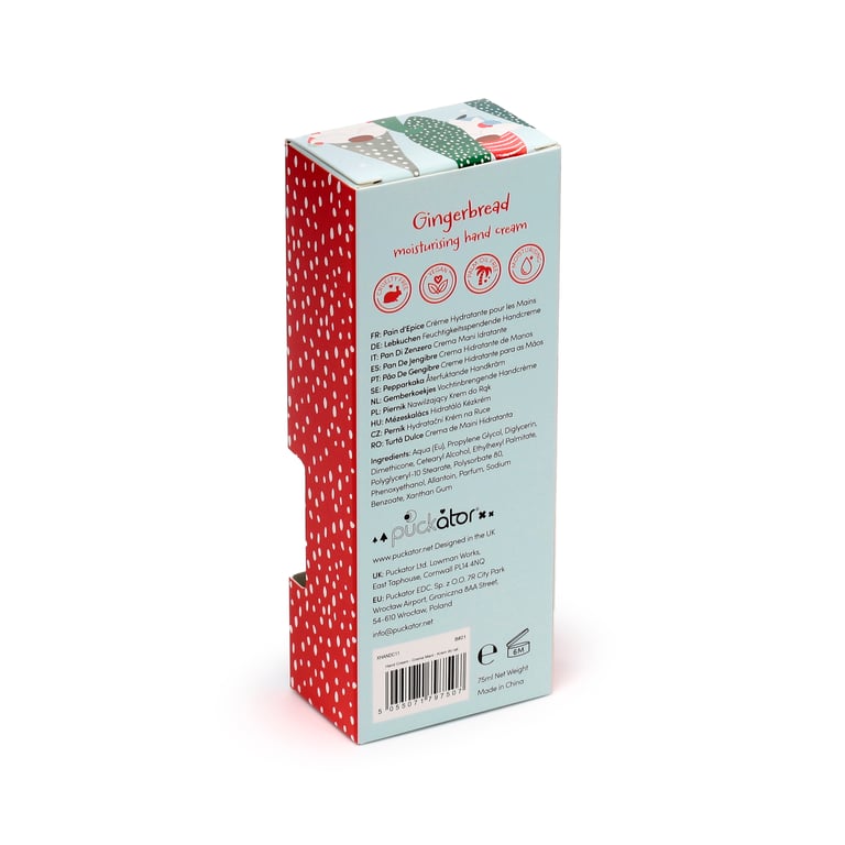 Moisturising Hand Cream - Vegan & Cruelty-Free, 75ml, Gingerbread Scent