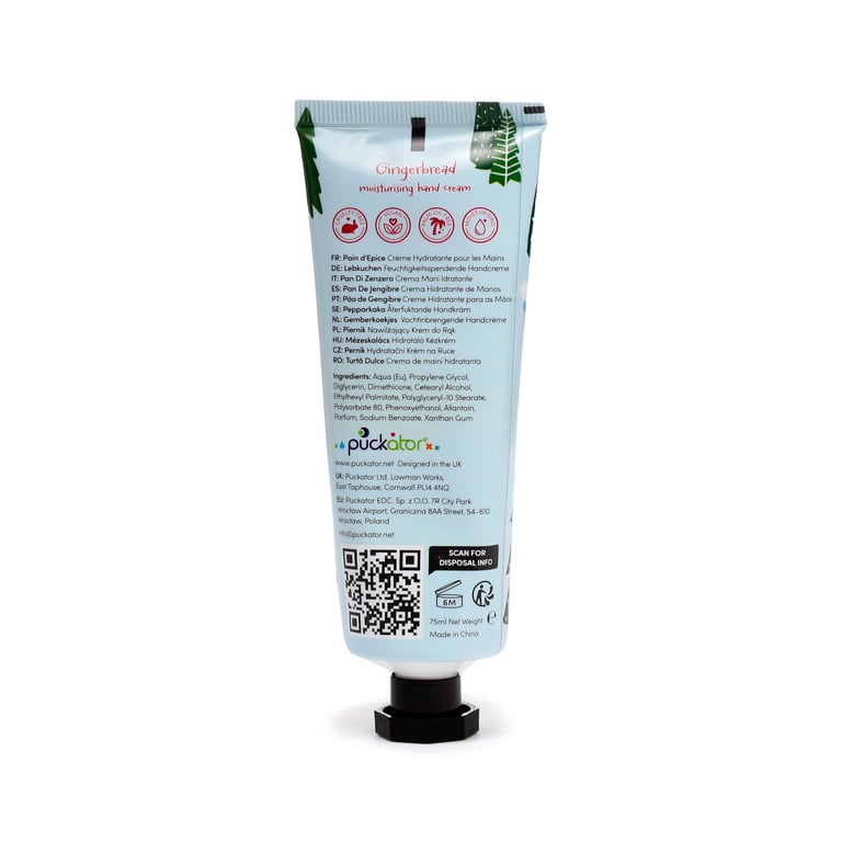 Moisturising Hand Cream - Vegan & Cruelty-Free, 75ml, Gingerbread Scent