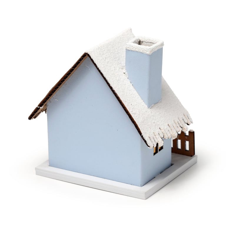 LED Christmas Sleigh Scene House Decoration with Biodegradable Glitter and LED Lights