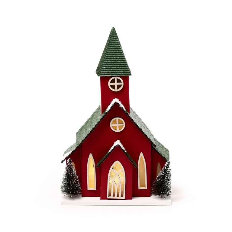 LED Christmas Church Decoration - Biodegradable Glitter & Batteries Included
