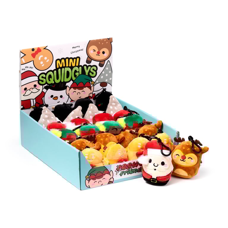 Squidglys Festive Friends Christmas Plush Keychain Toy Decoration