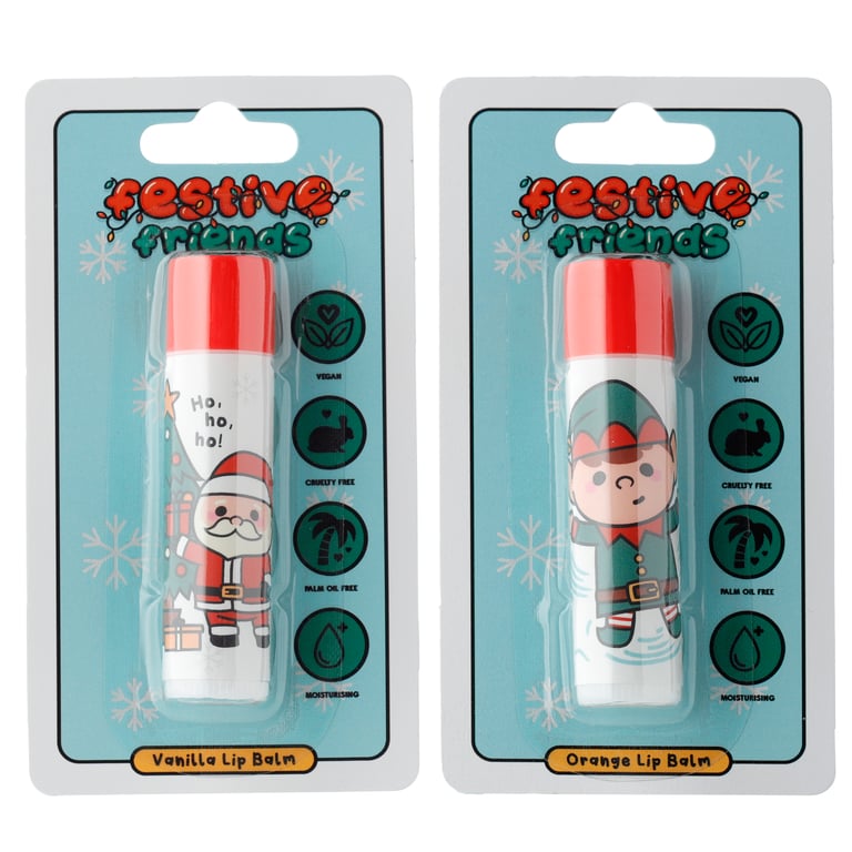 Festive Friends Vanilla Orange Stick Lip Balm - Cruelty Free & Vegan
