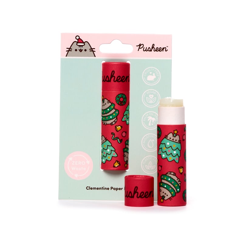 Pusheen Christmas Lip Balm - Eco Friendly & Vegan, Cruelty Free, Plastic Free
