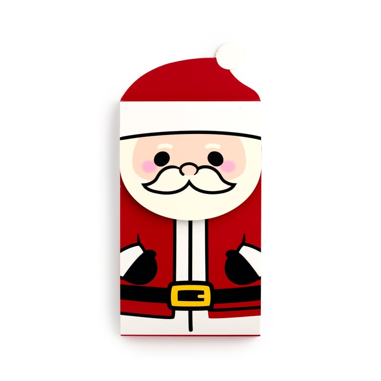 Christmas Festive Friends Santa Flip Open Shaped Memo Pad - Card Paper Design