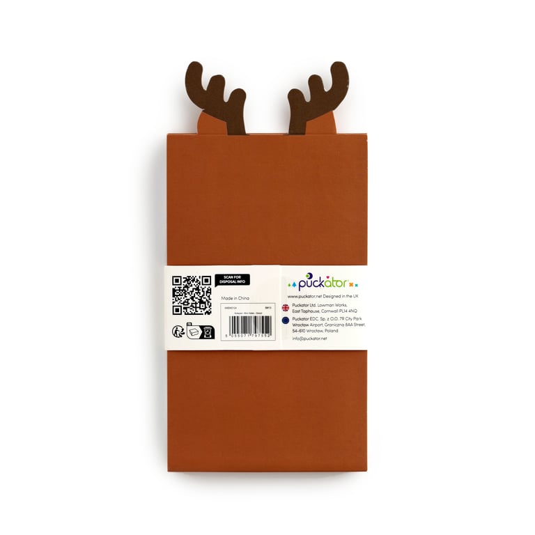 Rudolf Flip Open Shaped Christmas Memo Pad - Card and Paper Design