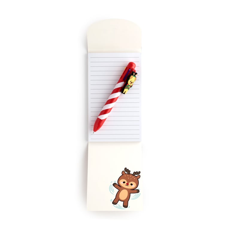 Rudolf Flip Open Shaped Christmas Memo Pad - Card and Paper Design