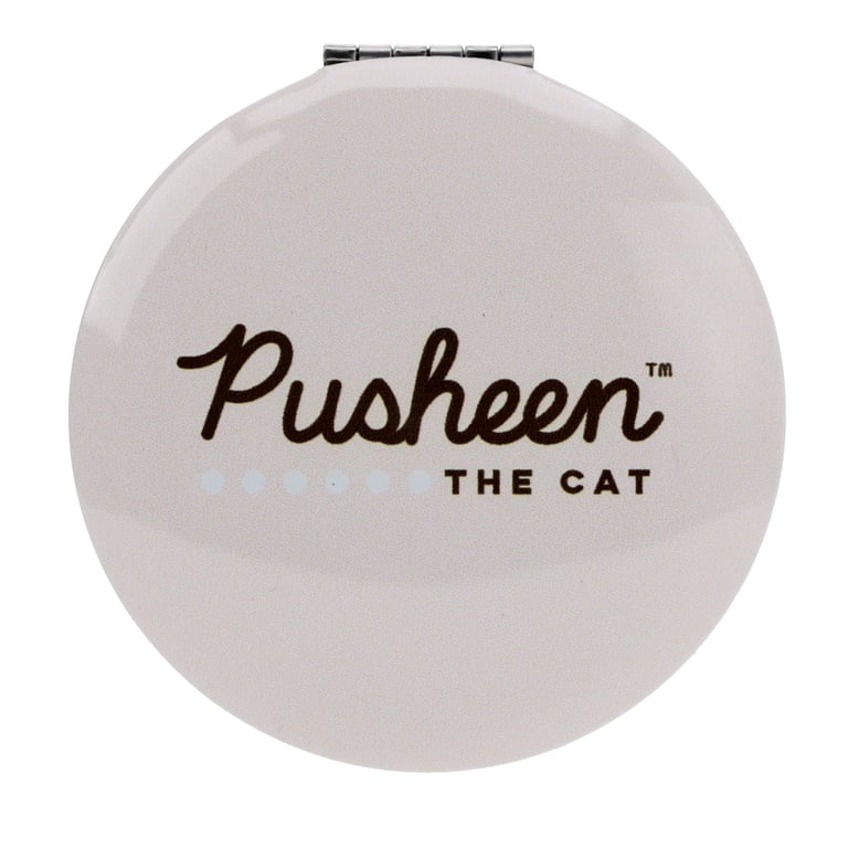 Pusheen Christmas Compact Metal Glass Mirror - Licensed Home Decor