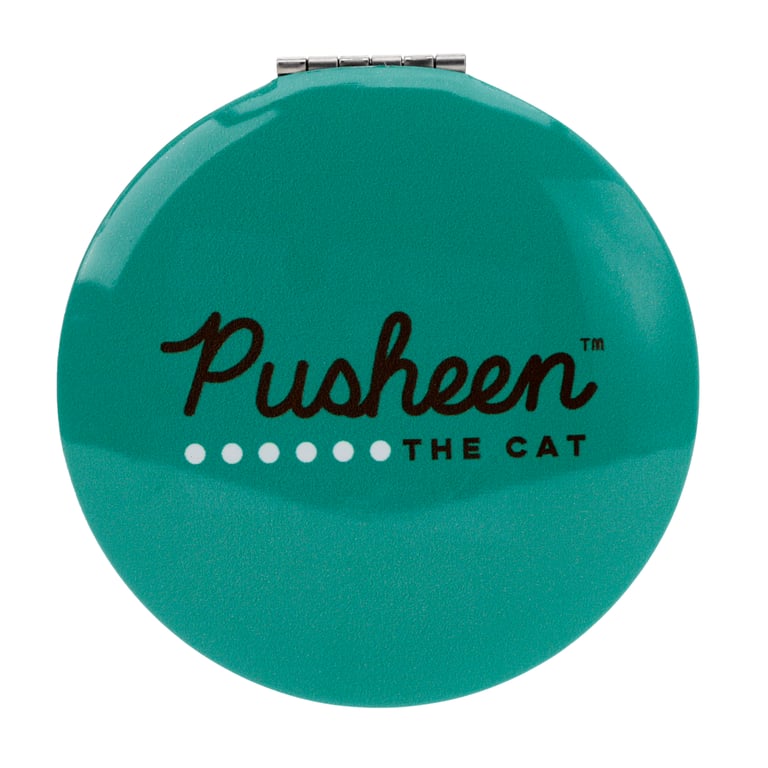 Pusheen Christmas Compact Metal Glass Mirror - Licensed Home Decor