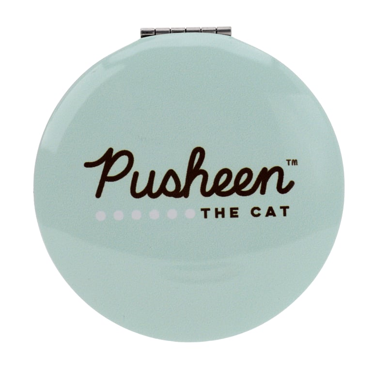 Pusheen Christmas Compact Metal Glass Mirror - Licensed Home Decor