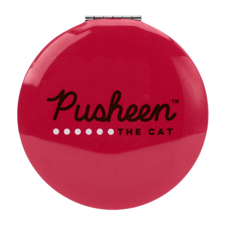 Pusheen Christmas Compact Metal Glass Mirror - Licensed Home Decor