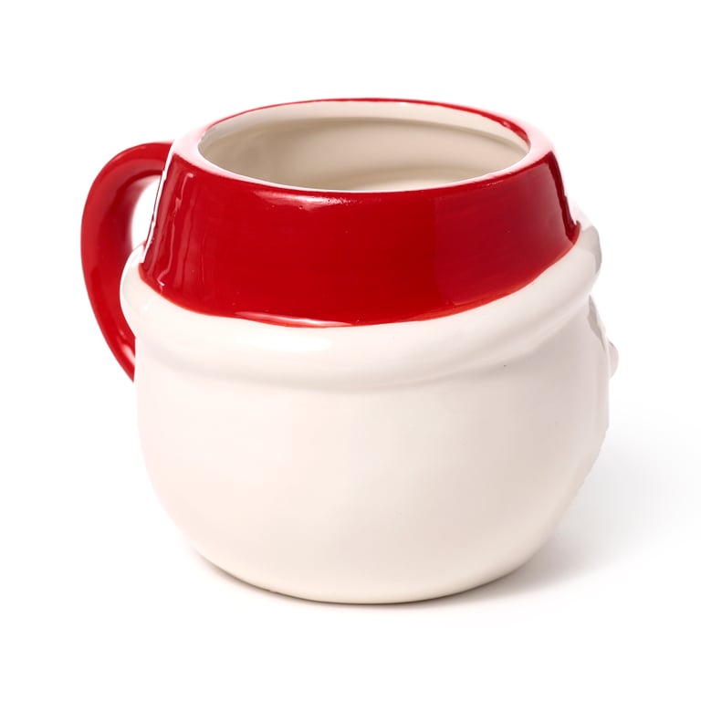 Ceramic Shaped Santa Head Mug - Food Safe Holiday Decoration