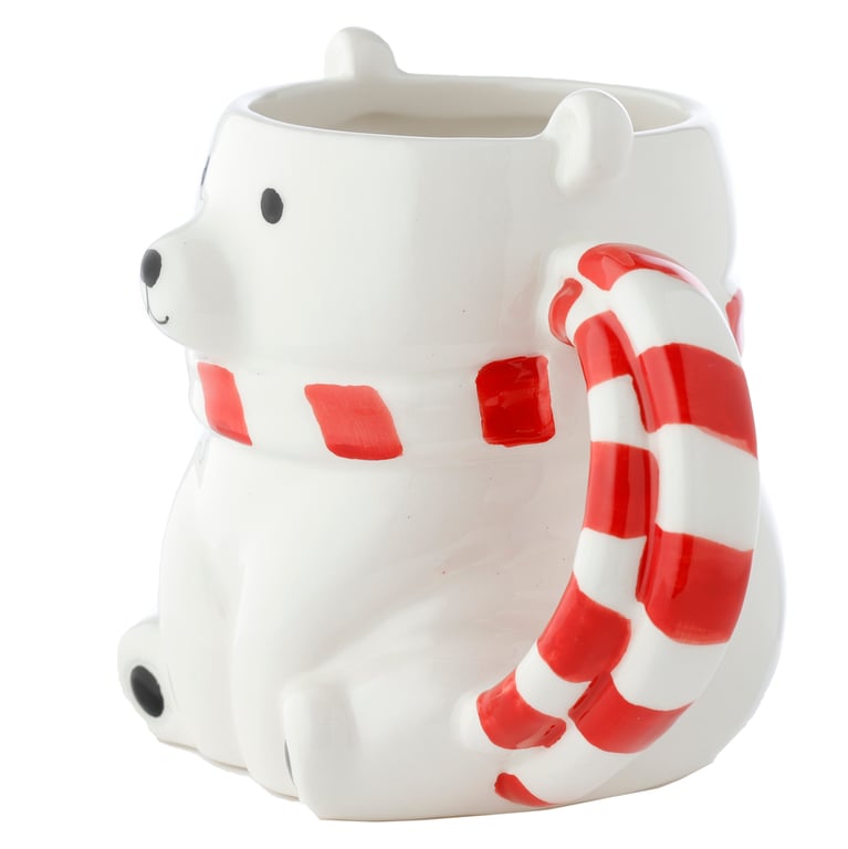 Polar Bear Novelty Shaped Ceramic Mug - Food Safe & 400ml Capacity