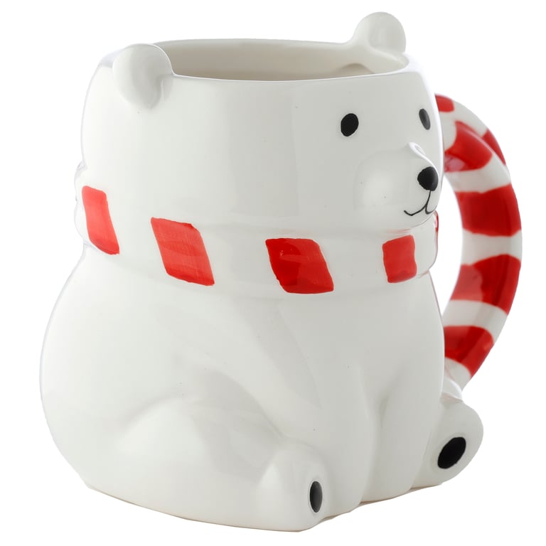 Polar Bear Novelty Shaped Ceramic Mug - Food Safe & 400ml Capacity