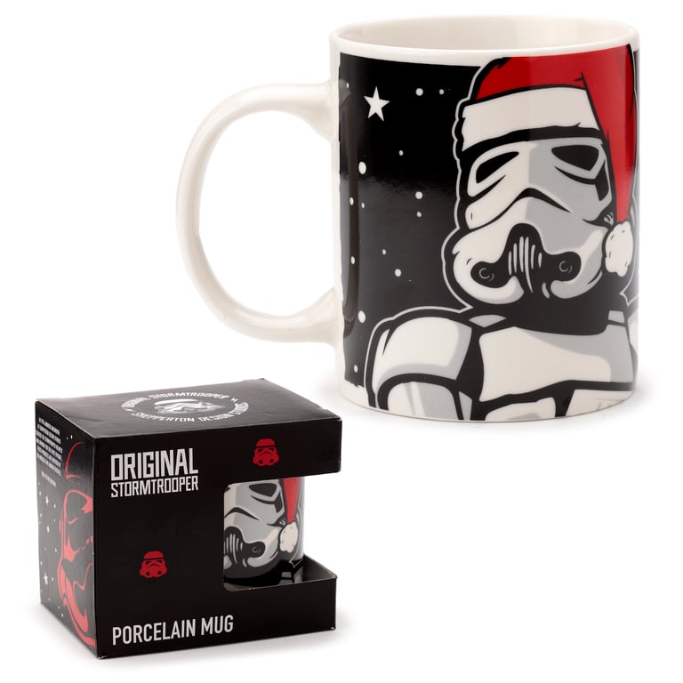 Porcelain Stormtrooper Christmas Mug - 300ml Microwave & Food Safe