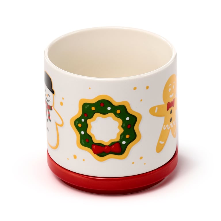 Porcelain Mug & Coaster Lid Set - 420ml Christmas Baker Street Edition, Microwave & Dishwasher Safe